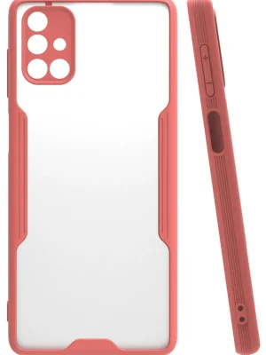 Newface Samsung Galaxy M51 Kılıf Platin Silikon - Pembe