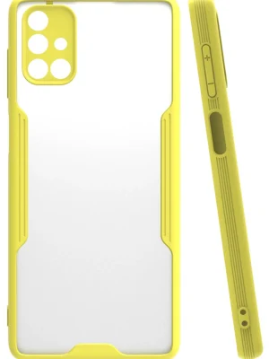 Newface Samsung Galaxy M51 Kılıf Platin Silikon - Sarı