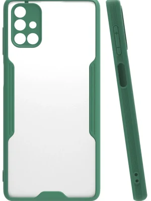 Newface Samsung Galaxy M51 Kılıf Platin Silikon - Yeşil