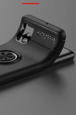 Newface Samsung Galaxy M51 Kılıf Range Yüzüklü Silikon - Kırmızı - Görsel 5