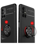 Newface Samsung Galaxy M51 Kılıf Range Yüzüklü Silikon - Mavi - Görsel 3