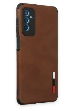 Newface Samsung Galaxy M52 5G Kılıf Loop Deri Silikon - Kahverengi - Görsel 2