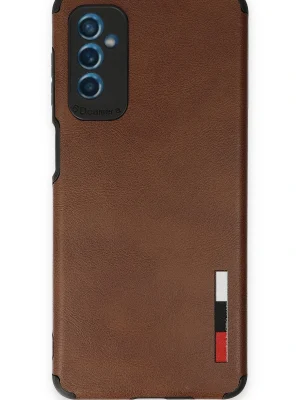 Newface Samsung Galaxy M52 5G Kılıf Loop Deri Silikon - Kahverengi