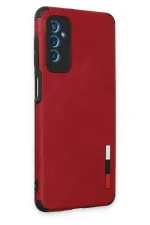 Newface Samsung Galaxy M52 5G Kılıf Loop Deri Silikon - Kırmızı - Görsel 2