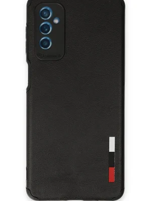 Newface Samsung Galaxy M52 5G Kılıf Loop Deri Silikon - Siyah