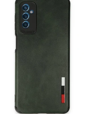 Newface Samsung Galaxy M52 5G Kılıf Loop Deri Silikon - Yeşil
