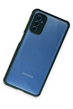 Newface Samsung Galaxy M52 5G Kılıf Miami Şeffaf Silikon - Koyu Yeşil - Görsel 3