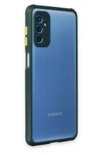 Newface Samsung Galaxy M52 5G Kılıf Miami Şeffaf Silikon - Koyu Yeşil - Görsel 4