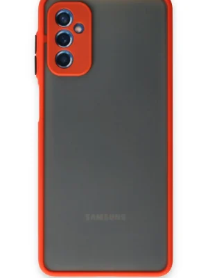 Newface Samsung Galaxy M52 5G Kılıf Montreal Silikon Kapak - Kırmızı