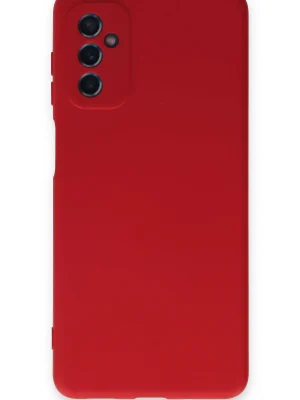 Newface Samsung Galaxy M52 5G Kılıf Nano içi Kadife Silikon - Kırmızı