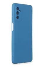 Newface Samsung Galaxy M52 5G Kılıf Nano içi Kadife Silikon - Mavi - Görsel 2