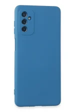 Newface Samsung Galaxy M52 5G Kılıf Nano içi Kadife Silikon - Mavi