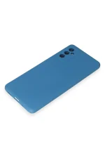 Newface Samsung Galaxy M52 5G Kılıf Nano içi Kadife Silikon - Mavi - Görsel 4