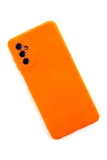Newface Samsung Galaxy M52 5G Kılıf Nano içi Kadife Silikon - Turuncu - Görsel 2