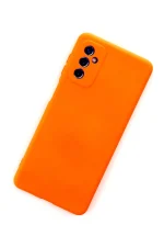 Newface Samsung Galaxy M52 5G Kılıf Nano içi Kadife Silikon - Turuncu - Görsel 3