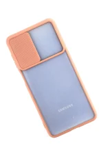 Newface Samsung Galaxy M52 5G Kılıf Palm Buzlu Kamera Sürgülü Silikon - Pembe - Görsel 3