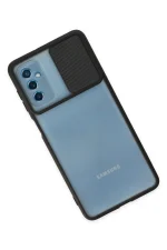 Newface Samsung Galaxy M52 5G Kılıf Palm Buzlu Kamera Sürgülü Silikon - Siyah - Görsel 3