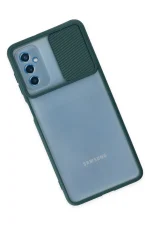 Newface Samsung Galaxy M52 5G Kılıf Palm Buzlu Kamera Sürgülü Silikon - Yeşil - Görsel 3