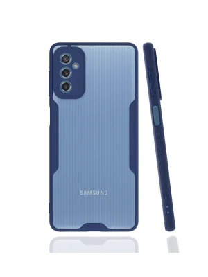 Newface Samsung Galaxy M52 5G Kılıf Platin Silikon - Lacivert