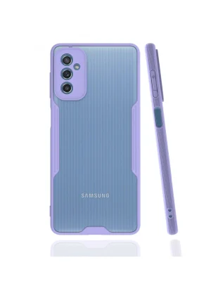Newface Samsung Galaxy M52 5G Kılıf Platin Silikon - Lila
