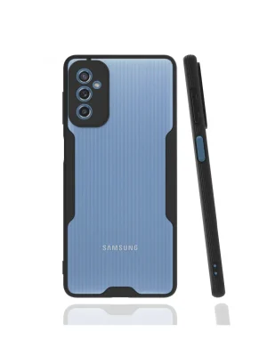 Newface Samsung Galaxy M52 5G Kılıf Platin Silikon - Siyah