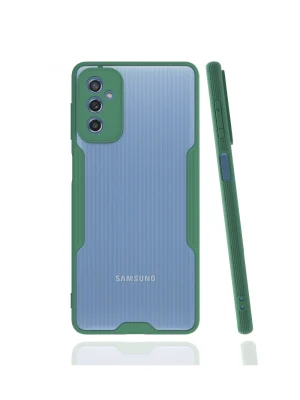 Newface Samsung Galaxy M52 5G Kılıf Platin Silikon - Yeşil