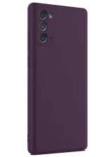 Newface Samsung Galaxy Note 20 Kılıf First Silikon - Mürdüm