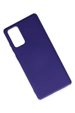 Newface Samsung Galaxy Note 20 Kılıf Nano içi Kadife Silikon - Mor - Görsel 3