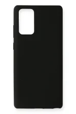 Newface Samsung Galaxy Note 20 Kılıf Nano içi Kadife Silikon - Siyah