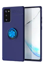 Newface Samsung Galaxy Note 20 Kılıf Range Yüzüklü Silikon - Mavi