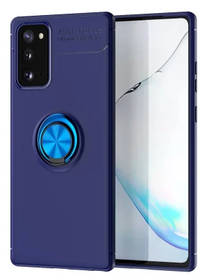 Newface Samsung Galaxy Note 20 Kılıf Range Yüzüklü Silikon - Mavi