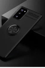 Newface Samsung Galaxy Note 20 Kılıf Range Yüzüklü Silikon - Siyah - Görsel 2