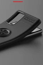 Newface Samsung Galaxy Note 20 Kılıf Range Yüzüklü Silikon - Siyah - Görsel 5