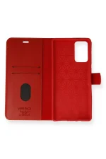 Newface Samsung Galaxy Note 20 Kılıf Trend S Plus Kapaklı Kılıf - Kırmızı - Görsel 2