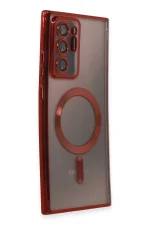 Newface Samsung Galaxy Note 20 Ultra Kılıf Kross Magneticsafe Kapak - Kırmızı - Görsel 2