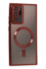 Newface Samsung Galaxy Note 20 Ultra Kılıf Kross Magneticsafe Kapak - Kırmızı