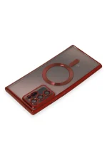 Newface Samsung Galaxy Note 20 Ultra Kılıf Kross Magneticsafe Kapak - Kırmızı - Görsel 3