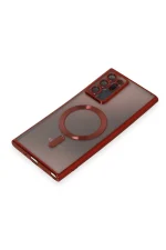 Newface Samsung Galaxy Note 20 Ultra Kılıf Kross Magneticsafe Kapak - Kırmızı - Görsel 4