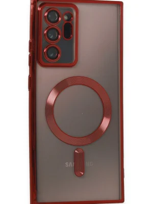 Newface Samsung Galaxy Note 20 Ultra Kılıf Kross Magneticsafe Kapak - Kırmızı