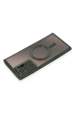 Newface Samsung Galaxy Note 20 Ultra Kılıf Kross Magneticsafe Kapak - Koyu Yeşil - Görsel 3