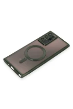 Newface Samsung Galaxy Note 20 Ultra Kılıf Kross Magneticsafe Kapak - Koyu Yeşil - Görsel 4
