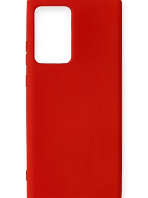 Newface Samsung Galaxy Note 20 Ultra Kılıf Nano içi Kadife Silikon - Kırmızı