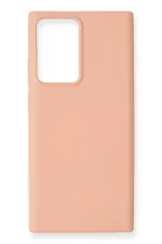 Newface Samsung Galaxy Note 20 Ultra Kılıf Nano içi Kadife Silikon - Pudra
