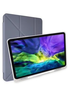 Newface iPad 10.2 (8.nesil) Kılıf Kalemlikli Mars Tablet Kılıfı - Lila