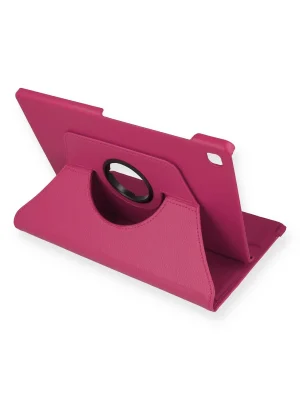 Newface Samsung Galaxy P610 Tab S6 Lite 10.4 Kılıf 360 Tablet Deri Kılıf - Pembe