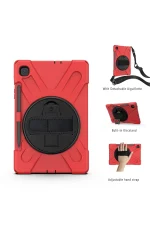 Newface Samsung Galaxy P610 Tab S6 Lite 10.4 Kılıf Amazing Tablet Kapak - Kırmızı - Görsel 2