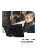 Newface Samsung Galaxy P610 Tab S6 Lite 10.4 Kılıf Amazing Tablet Kapak - Siyah - Görsel 3