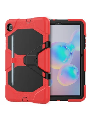 Newface Samsung Galaxy P610 Tab S6 Lite 10.4 Kılıf Griffin Tablet Kapak - Kırmızı