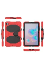 Newface Samsung Galaxy P610 Tab S6 Lite 10.4 Kılıf Griffin Tablet Kapak - Kırmızı - Görsel 6