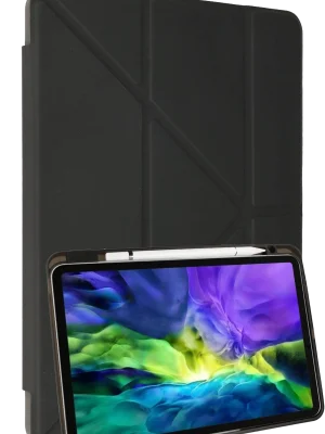 Newface Samsung Galaxy P610 Tab S6 Lite 10.4 Kılıf Kalemlikli Mars Tablet Kılıfı - Koyu Gri